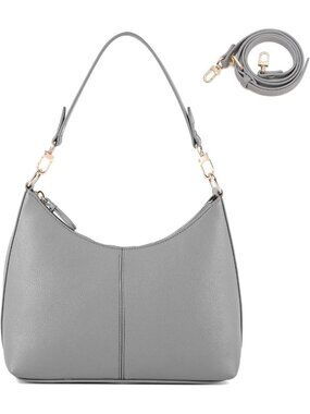 Women Grey Mini Soft Leather Waterproof Shoulder Crossbody Bag